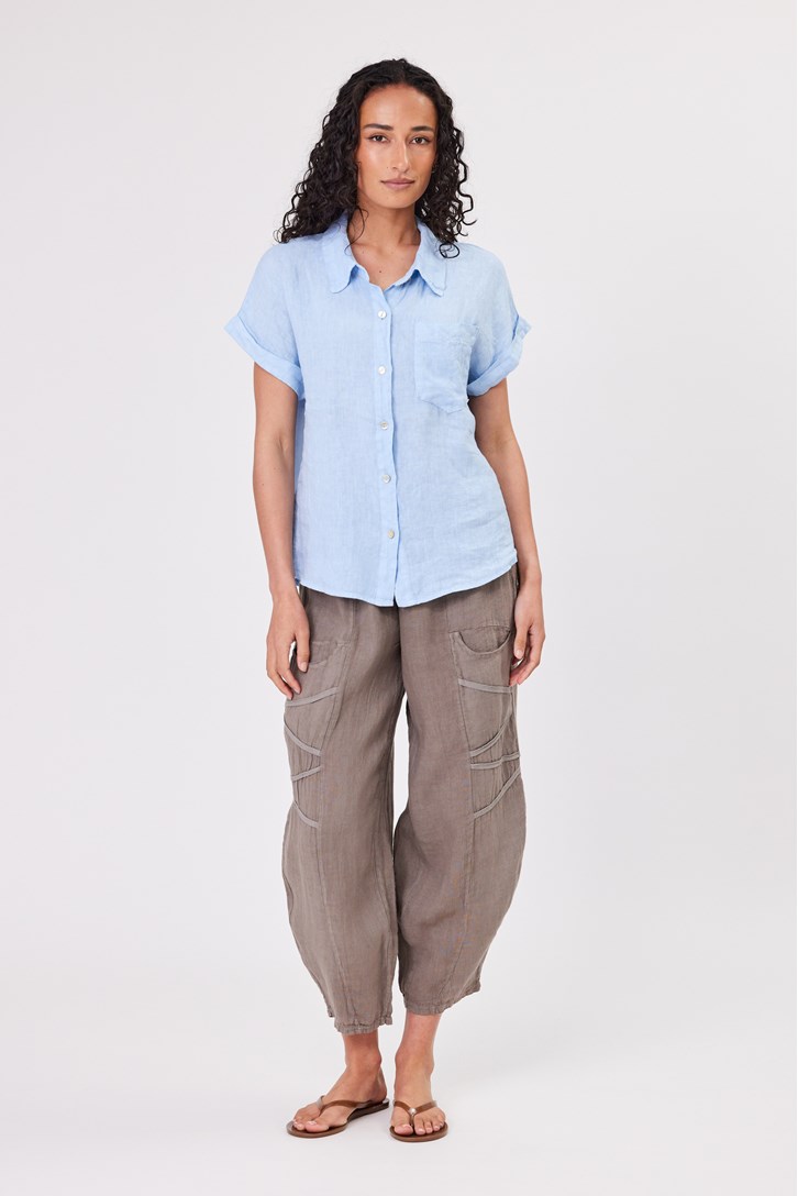 LINEN POCKET SHIRT